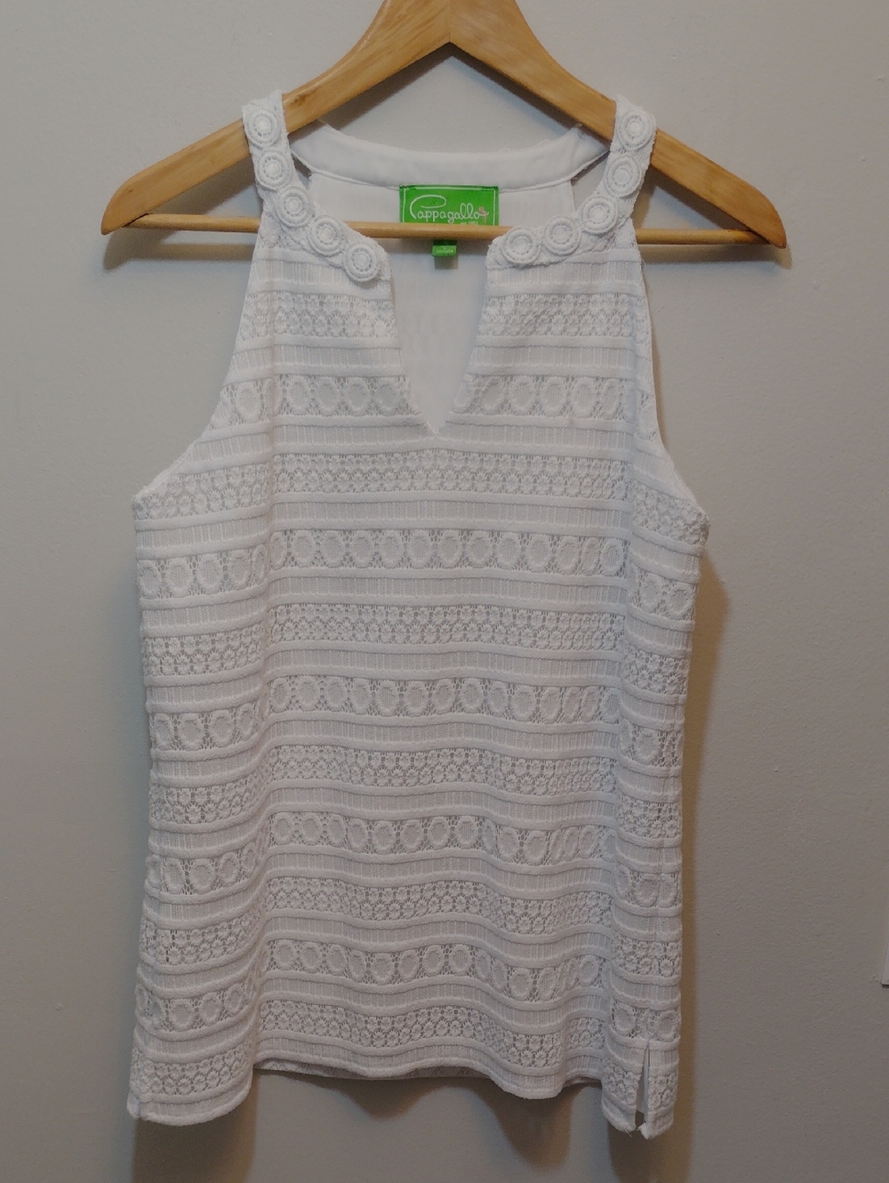 Pappagallo White Lace Top